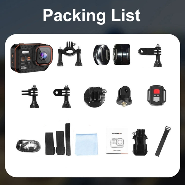 SC002 4K/60FPS IP68 Waterproof WiFi HD Mini Outdoor Sports Diving Camera, Color: Black+64G by bashfashion