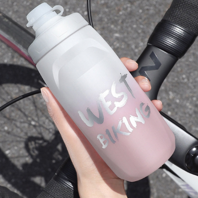 WEST BIKING 750ML Bicycle Water Bottle Portable Outdoor Cycling Water Cup, Color: Black Red Gradient by WEST BIKING