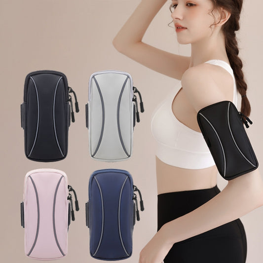 Outdoor Running Cell Phone Arm Bag Unisex Waterproof Mobile Phone Pouch(Gray) by bashfashion
