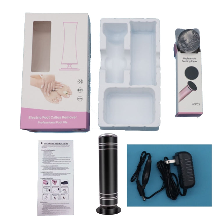 Electric Foot Grinder Calluses Dead Skin Remover With 60pcs Replaceable Sandpaper Discs UK Plug(Gold) by bashfashion