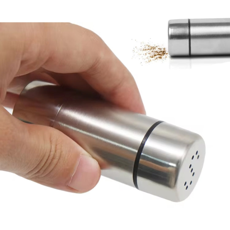 Stainless Steel Kitchen Spice Jar Outdoor BBQ Seasoning Bottle Pepper Sprinkle Jar(9-hole) by bashfashion