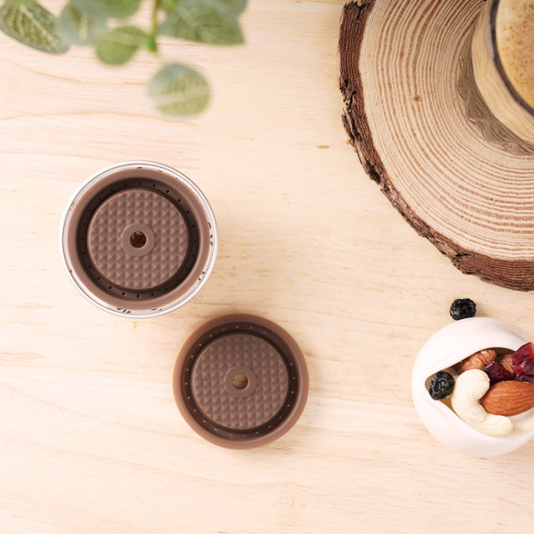 Compatible With Vertuoline Reusable Coffee Capsule Shell Silicone Cap(Coffee) by bashfashion