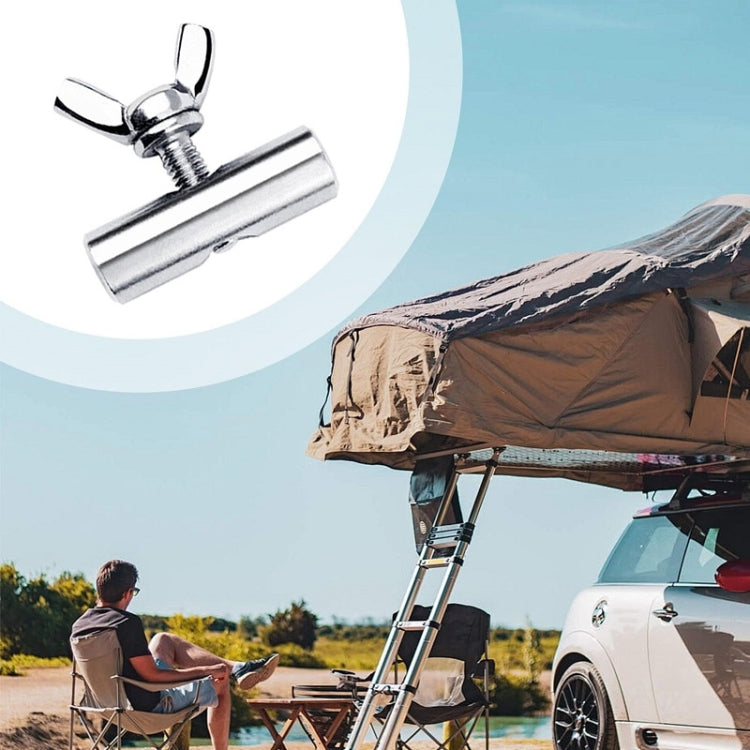 2pcs RV Tent 304 Stainless Steel Slide Rail Track Ring Screw Nut by bashfashion