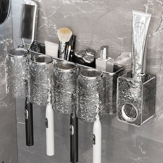 Bathroom Toothbrush Organizer Household Multifunctional Storage Rack, Style: Single Cup Transparent by bashfashion