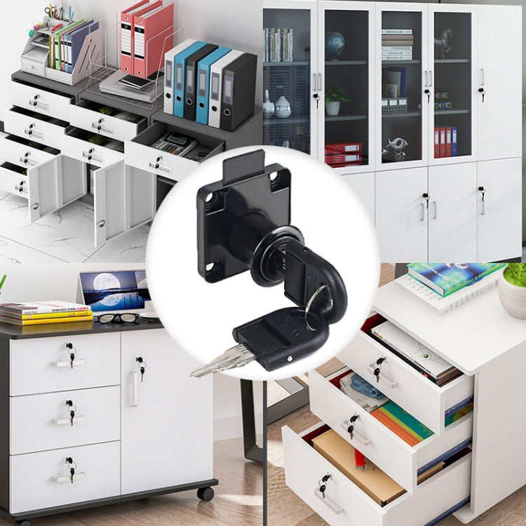 Drawer Lock Furniture Closet Door Office Filing Cabinet Lock, Model: 138-22(Silver Iron Key) by bashfashion