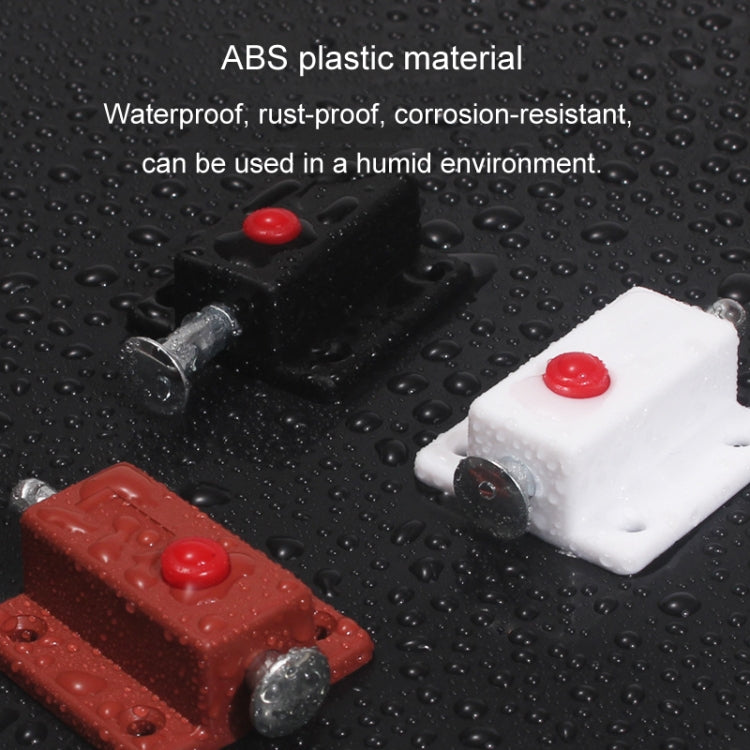 2pcs Plastic Cabinet Door Spring Latch Window Door Bolts Safety Latch Lock, Style: With Lid Brown by bashfashion