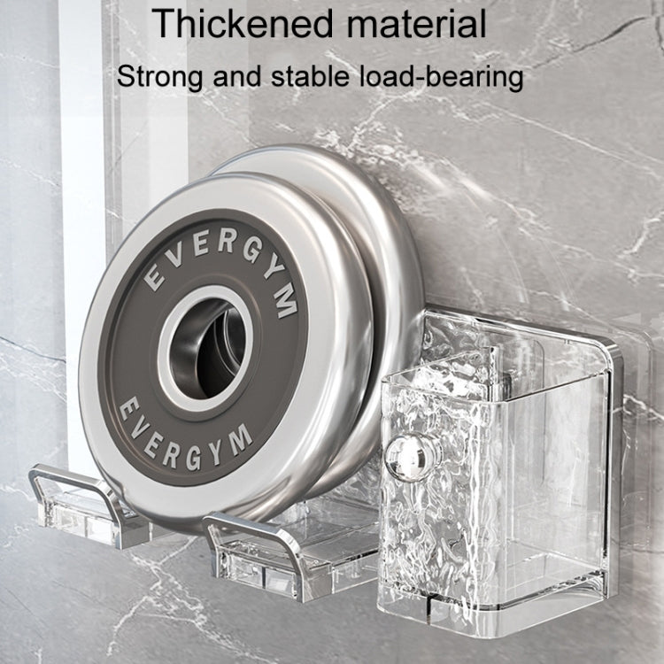 Household Hair Dryer Shelf Bathroom No Punching Wall Mounted Storage Rack(Milky White Silver) by bashfashion