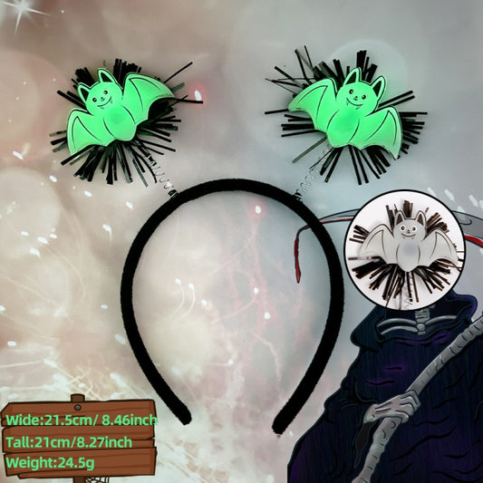 Halloween Horror Hair Accessories Luminous Headband Party Luminous Props, Color: Bat by bashfashion