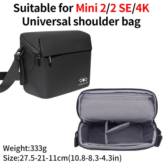 For DJI Mini 4K / Mini 2 SE / Mini 2 Portable Waterproof Shoulder Bag Messenger Bag(Black) by bashfashion