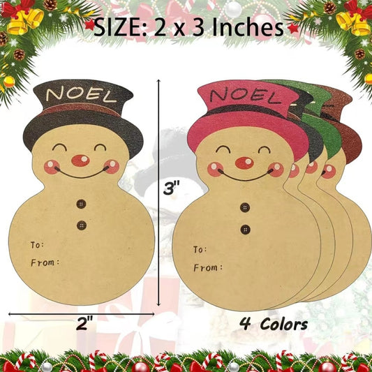 100pcs/Roll Christmas Decoration Stickers Holiday Gift Tag Tape(75x50mm) by bashfashion