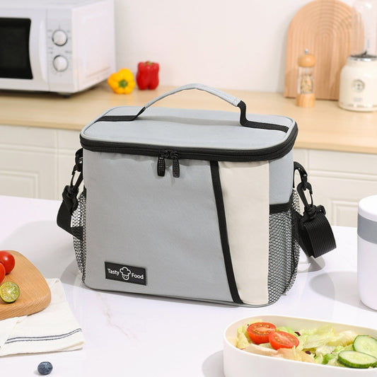 Portable Handheld Insulated Lunch Pack Outdoor Picnic Insulated Bento Bag(Gray) by bashfashion