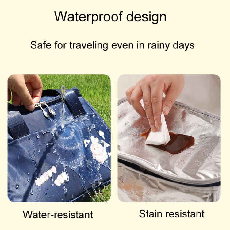 Portable Handheld Insulated Lunch Pack Outdoor Picnic Thicked Bento Bag(Blue) by bashfashion