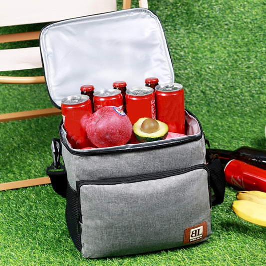 Large Capacity Waterproof Insulated Bag Outdoor Picnic Portable Bento Pack, Style: 12L Gray Small by bashfashion