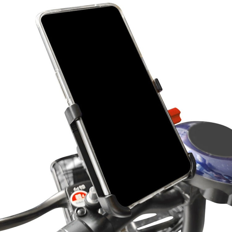 PROMEND Aluminum Alloy Cell Phone Holder Adjustable Angle Rotating Motorcycle Navigation Support, Style: SJJ-299B Handlebar Stand Titanium Color by PROMEND