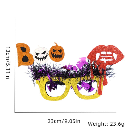 Halloween Party Decoration Glasses Masquerade Costume Props BOO Lips Bat by bashfashion