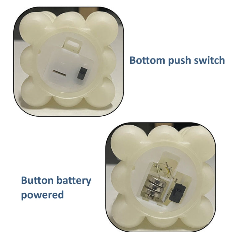 LED Geometry Electronic Candle Light Bedroom Atmosphere Ornaments Photo Props(Building Blocks) by bashfashion