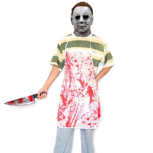 Halloween Party Decoration Blood Print Masquerade Props Horror Costume Cosplay Props, Style: Bloody Apron(Average) by bashfashion