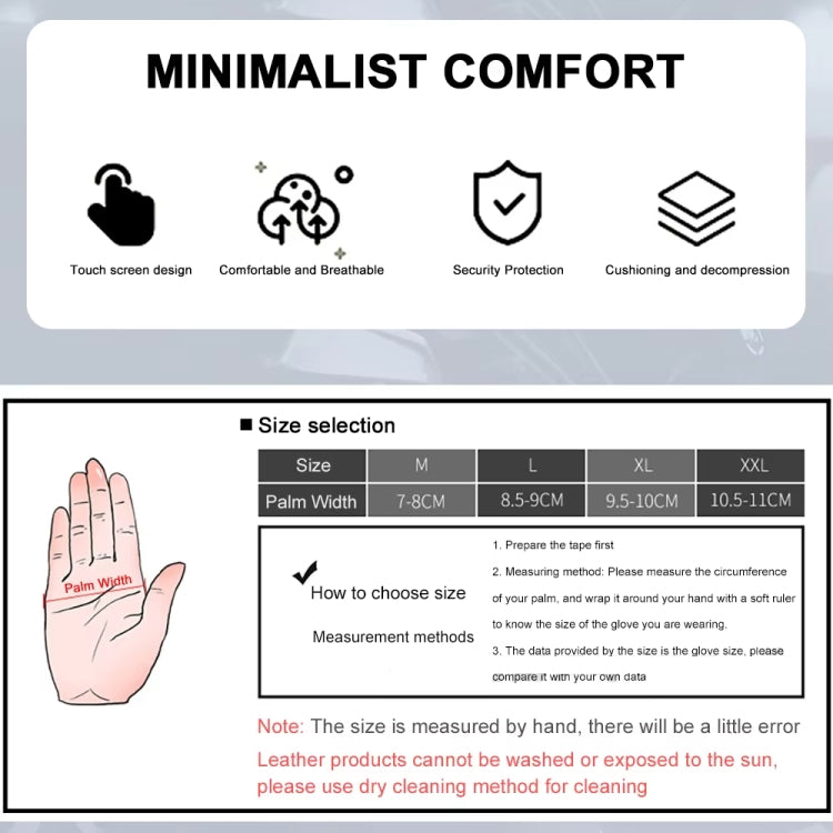 GHOST RACING Motorcycle Riding Anti-fall Warm Breathable Full-finger Gloves, Size: M(Without Hole) by GHOST RACING