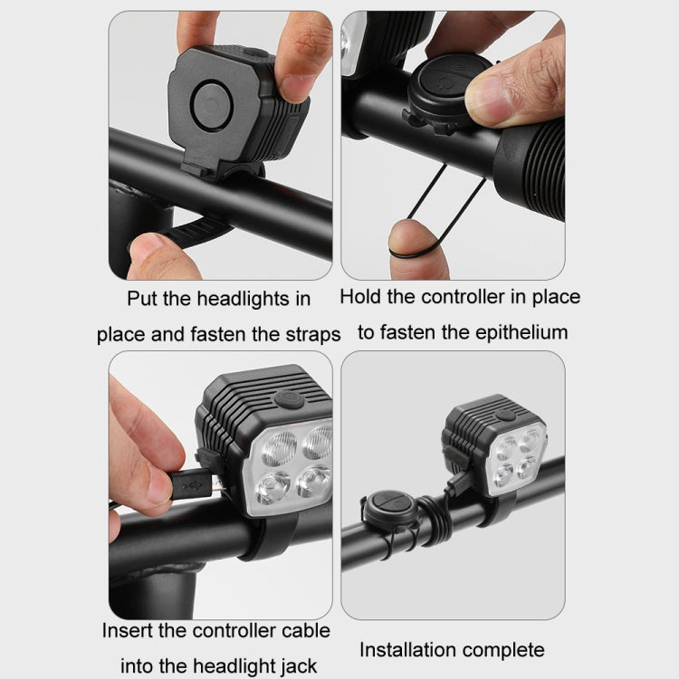 Bicycle Night Riding High Brightness Headlight Flashlight, Style: Headlight by bashfashion