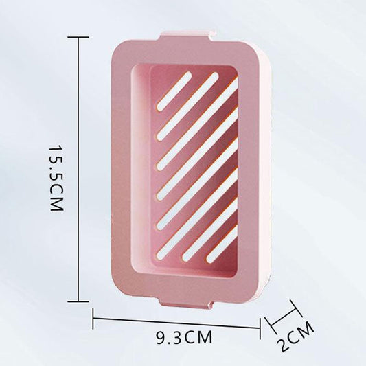 4pcs /Pack Multifunctional High Elastic Mesh Anti-slip Drain Foaming Soap Box(Pink) by bashfashion
