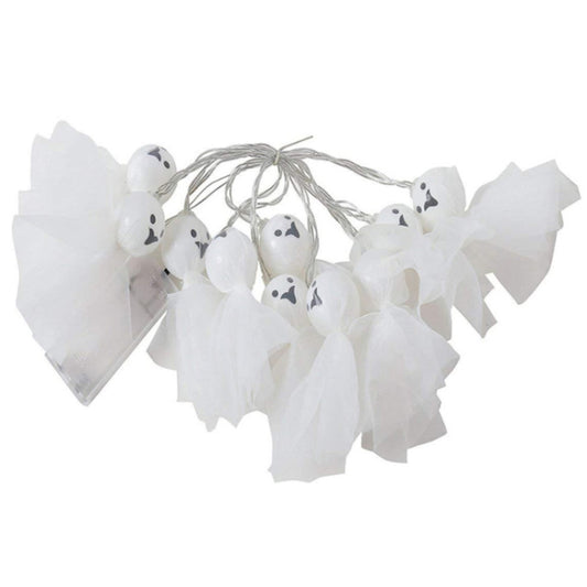 Halloween Fabric Ghost String Lights LED Scary Ghost Festival Indoor Decoration Ambient Lamp, Color: 3m 20 Lights Warm White by bashfashion