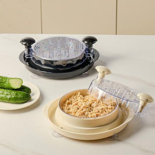 Bottom Suction Cup Multi-Functional Chicken Breast Salad Shredder Manual Meat Grinder(Orange) by bashfashion