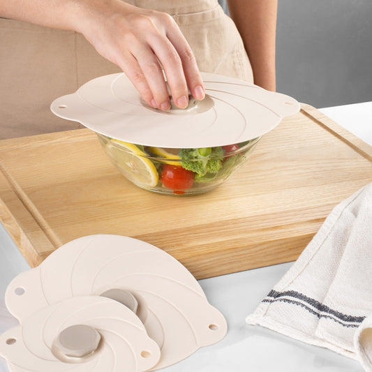 8 inch Household Vacuum Self-Priming Sealed Silicone Freshness Lid Kitchen Rice Cover by bashfashion