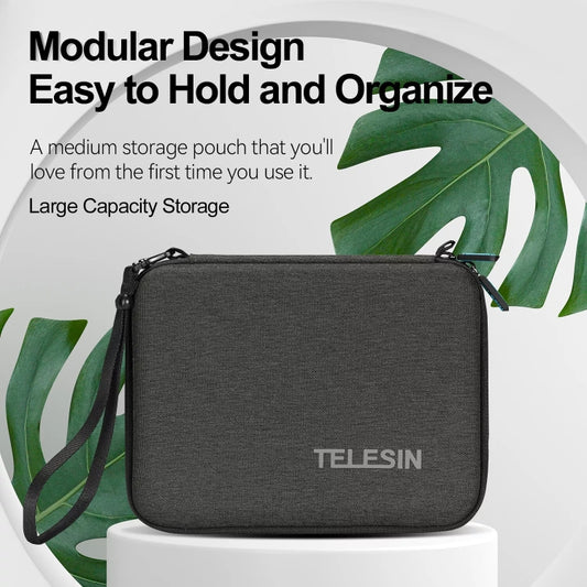 TELESIN Sports Camera Accessories Storage Bag For GoPro HERO / DJI Action / Insta360 etc. by TELESIN