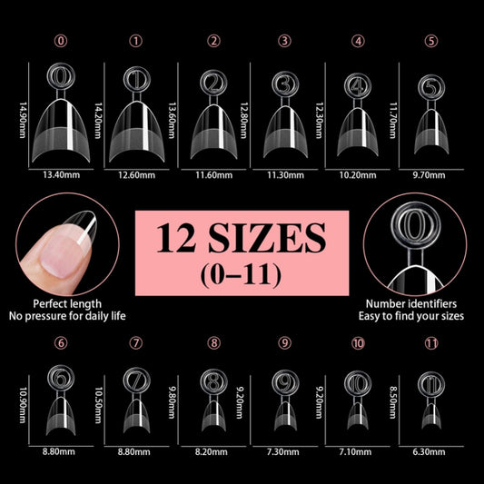 600pcs /Box Ultra Short False Nail Tips Extension Clear No Scratch Traceless Frosted Manicure Salon, Style: Shape 05 by bashfashion