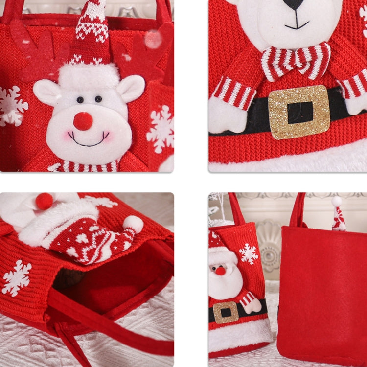 Cute Large Capacity Christmas Decorations Gift Bag Kids Candy Tote Bag(Bear) by bashfashion
