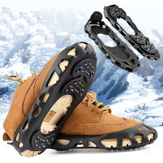 30 Point Cleats Crampons Spikes for Walking, Jogging, Hiking, Mountaineering Ice Snow Grips, Size: XL(Black) by bashfashion
