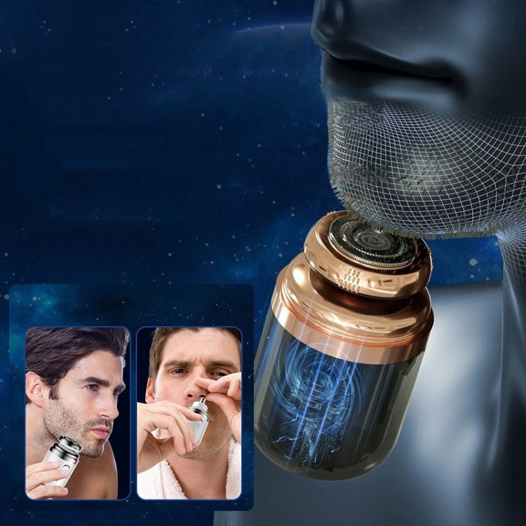 TY-500 2 in 1 Mini Portable Rechargeable Electric Shaver Shaving Razor(Black) by bashfashion