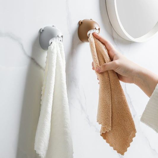 Bear Towel Holder Bathroom Towel Hooks Kitchen Rag Stopper Washcloth Dishcloth Storage(Coffee) by bashfashion