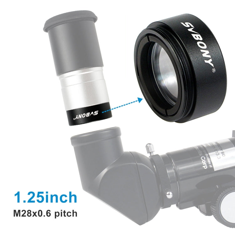 SVBONY F9115A Fine Thread 1.25 inch 0.5x Eyepiece Reducing Lens by SVBONY