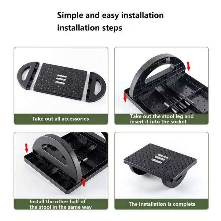 Office Footrest Footstool Under Desk Step Stool(Gray) by bashfashion