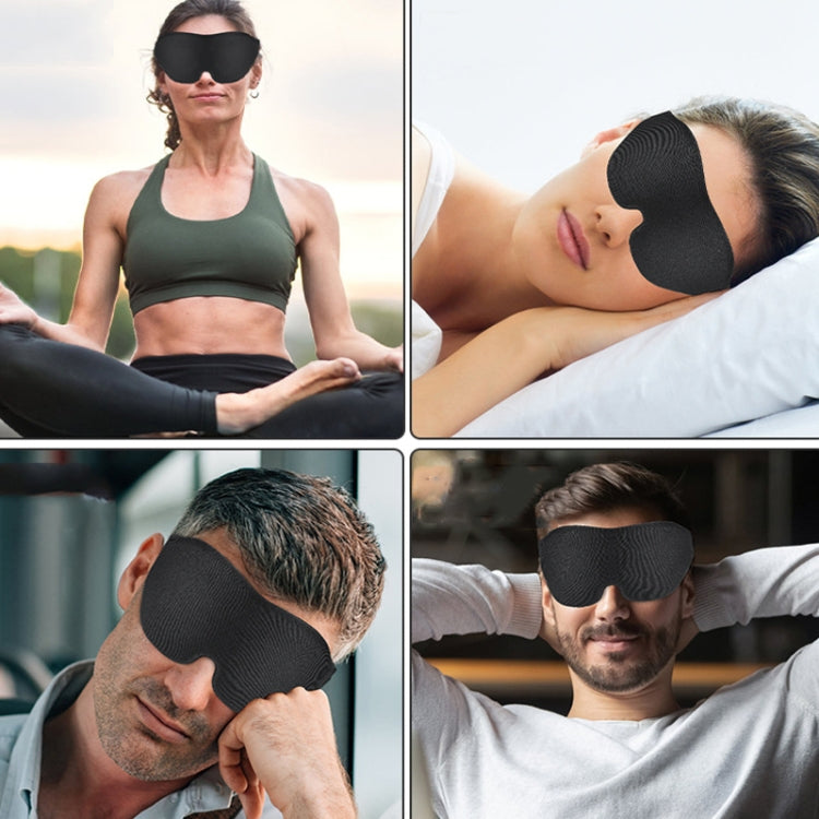 4 In 1 3D Sleep Eye Mask Memory Foam Non-pressure Shading Sleeping Blindfold(Blue) by bashfashion