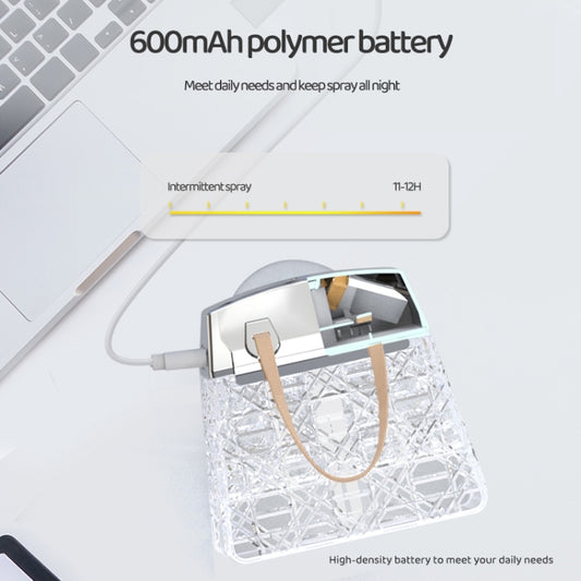 Desktop Small Crystal Bag Humidifier Aroma Ambient Lighting, Color: Blue Rechargeabl by bashfashion