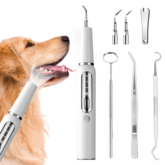 Pet Ultrasonic Teeth Cleaner Dog Electric Teeth Cleaning Tool Home Dentistry Tartar Remover(Black) by bashfashion