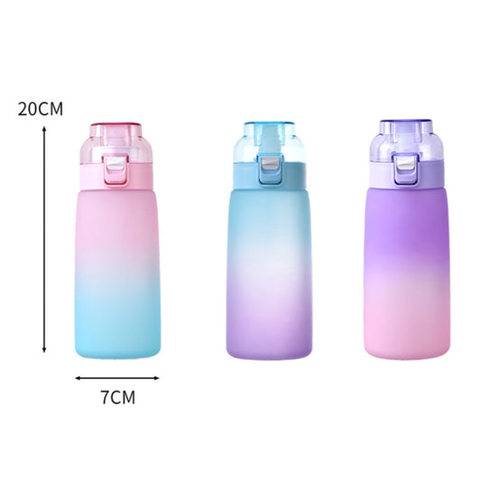 600ml Scent Flavored Water Bottle Leak-Proof Outdoor Sport Water Cup With 7 0 Sugar 0 Calorie Scent Rings(Purple) by bashfashion