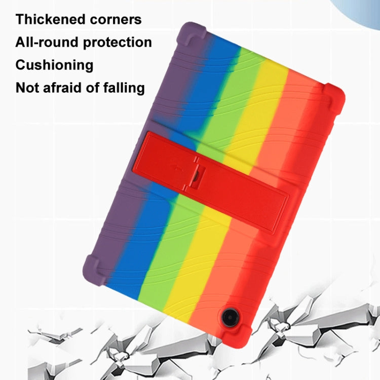 For Samsung Galaxy Tab A9+ Shockproof Silicone Tablet Protective Case With Holder(Red) by bashfashion