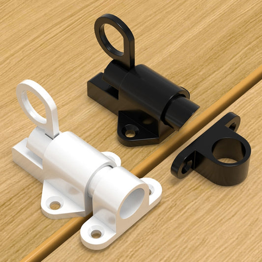 Solid Aluminum Alloy Plane Shape Spring Automatic Rebound Latch(Black) by bashfashion