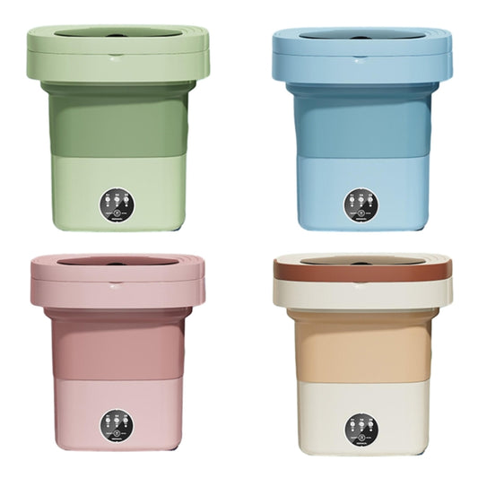 Fully Automatic Mini Foldable Washing Machine With Dehydration Function, Size: AU Plug(Green) by bashfashion
