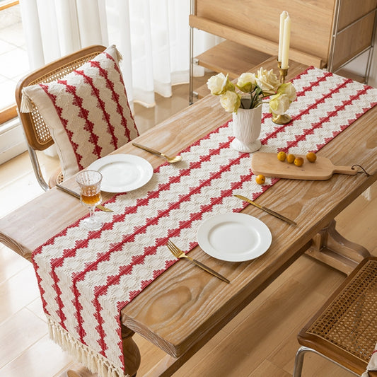 33x122cm Christmas Towel Embroidery Table Flag Simple Tablecloths(Christmas Ring) by bashfashion