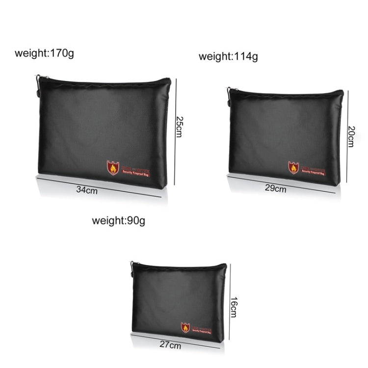 10.6x6.3in Fireproof Waterproof Document And Money Bag Cash Envelope For Jewelry Passport Valuables by bashfashion