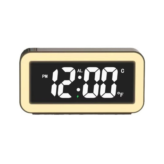 S281A LED Atmosphere Light Calendar / Temperature Display Clock With Wireless Charging Function(Black) by bashfashion