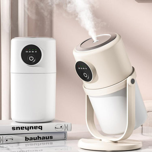 USB Intelligent Home Large Capacity Humidifier With Night Light Small Air Purifier, Color: White by bashfashion