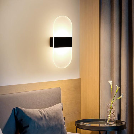 Magnetic Acrylic Smart Induction Night Light Rechargeable Wall Lamp Bedroom Bedside Lamp White Arc Warm Light by bashfashion