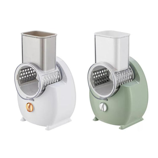 CY-661 3-in-1 Kitchen Multifunctional Roller Electric Vegetable Cutter, Spec: White UK Plug by bashfashion