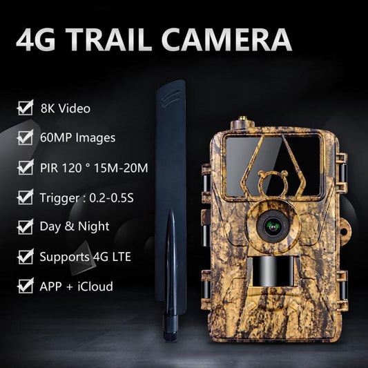 PR801LTE USA Australia Version 4G Hunting Camera Night Vision SIM Card HD 8K 60MP Photo Video Hunting Camera by bashfashion