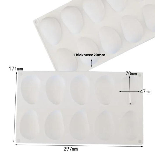 10-Cavity Mango Jelly Mousse Cake & Ice Cream Silicone Mold For DIY Chocolate And Fondant by bashfashion